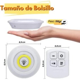 Resim LED Işık, Yapışkan, Kablosuz Aydınlatma Için, 3 Led, Pille Çalışan, Kablosuz, Iç Mekan, Dolaplar, Mutfak, Yatak Odası, Prizsiz Banyo Için 