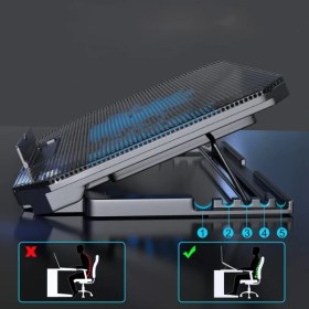 Resim Ttt Ayarlanabilir Yükseklik Kademeli Laptop Soğutucu Fan 