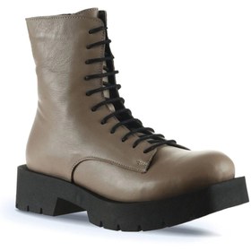 Resim Bueno Shoes Gri Deri Kadın Düz Bot 01wt2501 