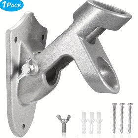 Resim Ağır Hizmet Tipi Alüminyum Alaşımlı Bayrak Direği Tutucu - Paslanmaz Dış Mekan Montaj Braketi, Çift Konumlu, 2.54 cm, Cadılar Bayramı & Noel Süslemeleri için İdeal, Elektrik Gerektirmez, Kolay Kurulum, Dış Mekan Bayrak Tutucu|Dekoratif Bayrak Tutucu|Dayanıklı Met 