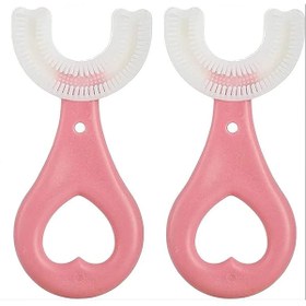 Resim CARNIVAL LAND U Şekilli Bebek Diş Fırçası Silikon Hijyenik Pembe 2-6 Yaş Çocuk Yumuşak Diş Fırçası 1 Adet 