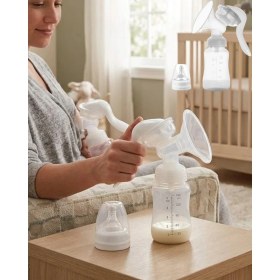 Resim HERŞEYBURDAMODA Manuel Göğüs Pompası Masaj Özellikli Bpa Içermez Taşınabilir 180 ml 