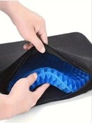 Resim Jel Nefes Alabilir Petek Tasarım Soğutma Koltuk Minderi Kılıflı 