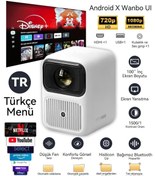 Resim wanbo Dali 1 Android 9.0 Taşınabilir Projeksiyon Cihazı 350 ANSI Lumens Home Theatre Auto-focus 720p 