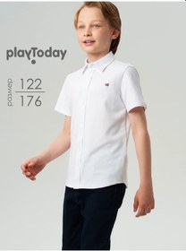 Resim Playtoday Düğmeli, Kısa Kollu, Triko Okul Gömleğ 168053382 Beyaz 