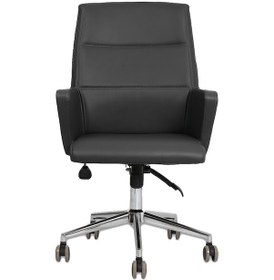 Resim Hunt Mobilya Vaga Siyah Deri Ofis Çalışma Koltuğu 