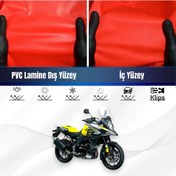 Resim Trıumph Tıger Explorer 1200 Motosiklet Brandası Su Geçirmez Branda Kırmızı Branda Motor Branda Xxl 