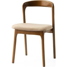 Resim Ceviz Mobilgen Yılan Kolsuz Sandalye Ceviz 