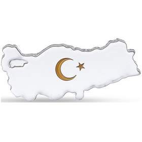 Resim Pasabahce Türkiye Haritası Ayyıldız Kağıt Ağırlık Cok Renkli 