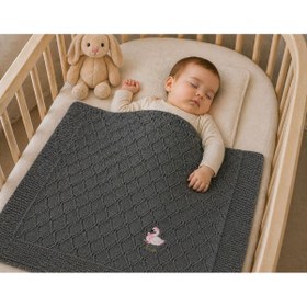 Resim belpa Kuğu Concept Triko Bebek Battaniyesi %100 Pamuklu,Baklava Desenli,Kız Bebek Erkek Bebek Battaniyesi,Kalın Triko Bebek Battaniyesi 