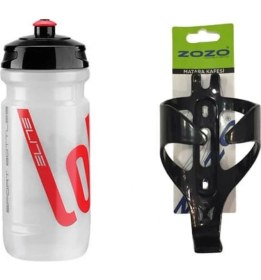 Resim Elite Loli Şeffaf Bisiklet Matarası 600ML + Kafes 