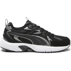 Resim Puma Unisex Puma Black-Puma Aged Silver-Cool Dark Gray Puma Milenio Tech Suede Siyah Unisex Günlük Spor Ayakkabı 