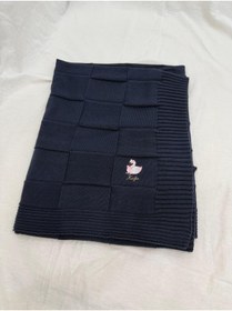 Resim belpa Kuğu Concept Triko Bebek Battaniyesi %100 Pamuklu,Kız Bebek Erkek Bebek Battaniyesi,Kalın Triko Bebek Battaniyesi 