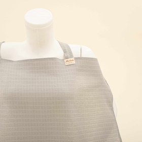 Resim Çift Katlı Muslin Emzirme Önlüğü - Açık Gri Muslin 