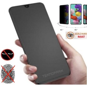 Resim TEKNOPARKTA Samsung M33 Mat Hayalet Privacy Tam Kaplayan Kırılmaz Cam Seramik Nano Ekran Koruyucu 