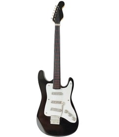 Resim El Yapımı 1/4 Ölçek Minyatür Elektro Gitar Stratocaster St.black 