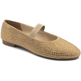 Resim Feles Taş Detaylı Ev İçi Kadın Babet Ayakkabı VIZON 