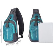 Resim Mikemarket11 Erkek Sling Siyah Göğüs Crossbody Çanta Omuz Sırt Çantası, Siyah Siyah 