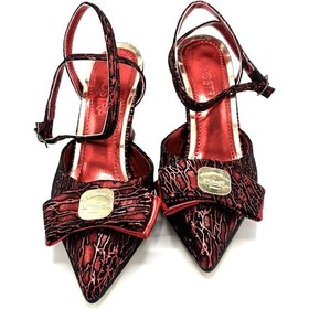 Resim Nostra Shoes Kırmızı Mira Kadın Topuklu Ayakkabı Kırmızı Zebra 