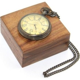 Resim 9051192417252drvs - Ahşap Kutulu Pirinç Köstekli Saat Model 2 