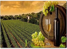 Resim Ahşap Tablo Beyaz Şarap Bağı 