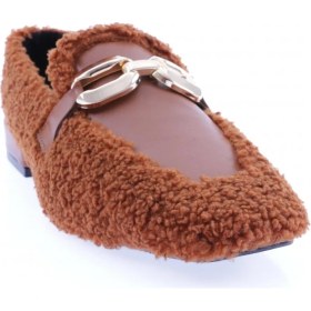 Resim DGN 5270-424 Metal Tokali Peluş Kadin Oxford Ayakkabi 