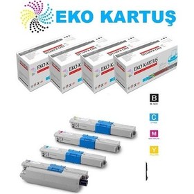 Resim Eko Kartuş Oki MC362DNW Uyumlu 4 Renk Toner, 
