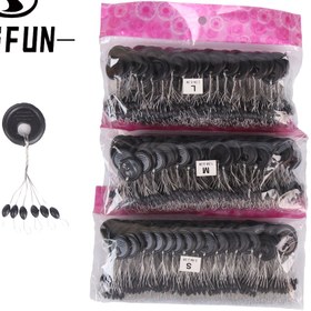 Resim 100Set/600 adet Siyah Kauçuk Uzay Fasulyesi Tıkanıkları Balıkçılık Hattı için 3 Model Karp Balıkçılığı Aksesuarları Balıkçılık Severler için İdeal Araçlar Balıkçılık Araçları 