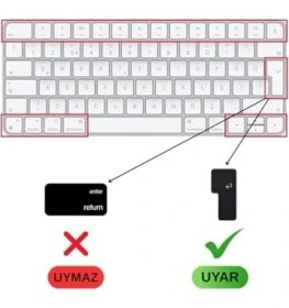 Resim Daders Home Keyboard 3 A2449 A2450 Türkçe F Klavye Koruyucu - Iso Ters L Enter Uyumlu Id’li Model Için Ultra Ince Silikon Kaplama Toz ve Sıvı Koruma Keyboard Cover Siyah 