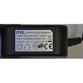 Resim Dve Dsa-20R-12 Feu 12V 1.66A Adaptör 