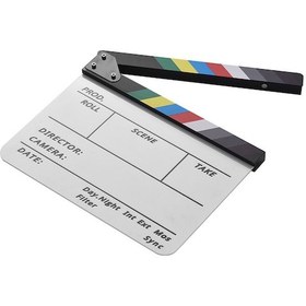 Resim Xiyyadms Profesyonel Film Klapboard: Renkli Ahşap + Akrilik, Manyetik Kapama, Net Ses, Kalem Ve Kalem Bölmesi İle Sinema/tv Prodüksiyonları 