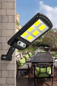Resim Chermik 120 Led li Güneş Enerjili Solar Bahçe Lambası 3 Modlu Su Geçirmez Kapı Önü Lambası 