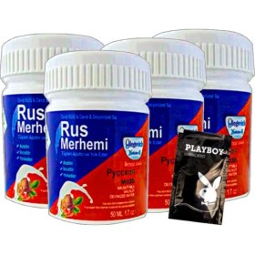 Resim Playboy Blue Rus Merhemi 4 Tane x 50 ml Tüy Dökücü Krem + 1 Armağan Jel 