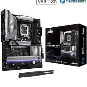 Resim Asrock Z890 Livemixer Wifi Atx Anakart Intel Lga1851, Ddr5, Gen5 M.2 Ssd, 8k 60hz Hdmı, Wifi 7 Anakart 