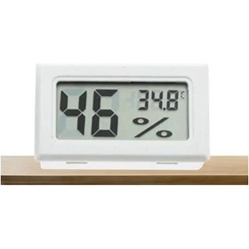 Resim Elektromall Mini Lcd Dijital Kablosuz Elektronik Termometre Higrometre Sıcaklık Nem Ölçer Beyaz 