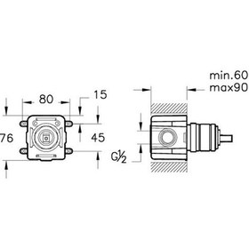 Resim Artema Ankastre Duş Bataryası Sıva Altı Grubu A42213 