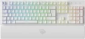 Resim Pusat Rapid Ultra Tam Boyutlu Monster Tactile Red Switch 80 M Tıklama Kablolu Mekanik RGB Oyuncu Klavyesi (Beyaz) 