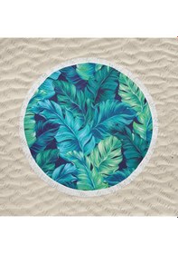 Resim Marte Home Leavess - Yuvarlak Püsküllü Plaj Havlusu 