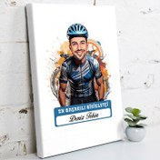 Resim Karikatürlü En Başarılı Erkek Bisikletçi Kanvas Tablo 