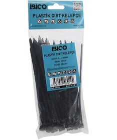 Resim Siyah 3.6x150mm Plastik Cırt Kelepçe 100pcs 4764 