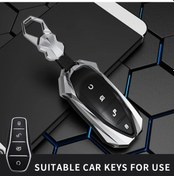 Resim Topshop1 Fit For Byd Han Ev Tand Dm Qin Plus Song Pro Max Yuan Dolphin E2 Anahtarlık Kılıfı E Silver Çizilmeye Dayanıklı 