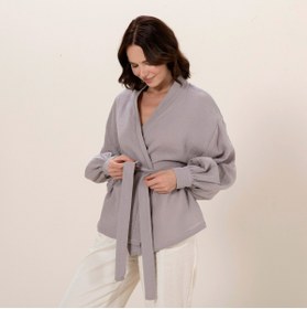 Resim Chakra Mamie Kimono Sıcak Gri 