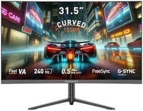 Resim 31.5" GB-32C240FP 240Hz 0.5Ms Fast VA FHD Pivot Curved RGB Gaming Monitör 