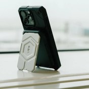 Resim UAG Çok Fonksiyonlu Taşınabilir Metal Manyetik Cüzdan, Standlı, Çoklu Yuvalı Tasarım, Toz ve Suya Karşı Koruma Sistemli, Üç Kart için Ultra Güçlü Mıknatıs Bağlantısı 