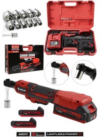 Resim Assur ASR272 21V Akülü Darbeli Cırcır Kolu 3/8" Profesyonel Somun Sıkma Sökme Kırmızı 
