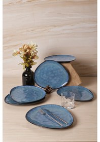 Resim Keramika Professional Trior Servis Tabağı 28 Cm 6 Adet 23783 Mavi 