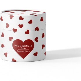 Resim Valentine Collection - Soket Çorap - Burgundy Hearts - Beyaz / 41-45 