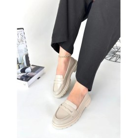 Resim Narli Bej Rugan Oxford Ayakkabı 