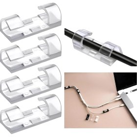 Resim 60 Adet Kablo Düzenleyici Sabitleyici Yapışkanlı Organizer Klips Seti 