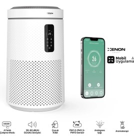 Resim Xenon Smart Akıllı Hava Temizleyici Ambiyans Aydınlatma Aromaterapi Özellikli HEPA13 Filtreli Sessiz Hava Temizleme Cihazı X7421 